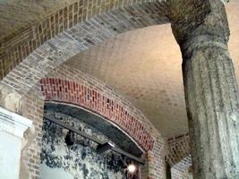 Weathered brick ceiling in New Museum