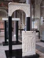 Section of Greek wall, lintel, and archway