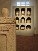 wall with 9 urns