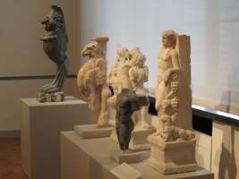 Various small sculptures in a room