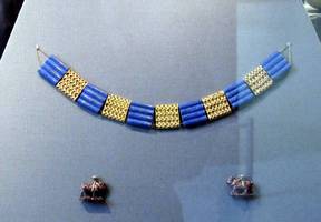 Blue and gold necklace