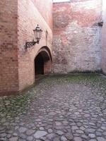 Brick wall with archway
