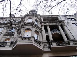 Bay windows in upper floors of building