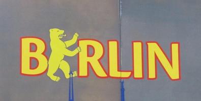 Word “Berlin” with the letter E in shape of a bear
