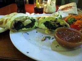 Spinach and cheese wrap