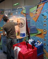 man demonstrating “drying cloth”