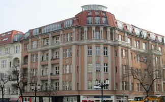 Old style brown apartment building