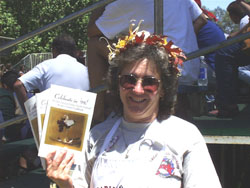 lady selling cookbooks