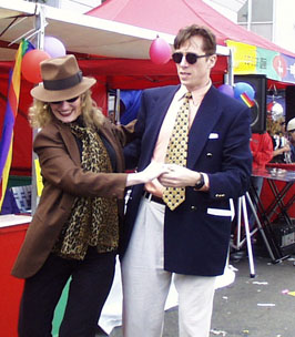 Man and woman dancing
