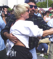 Man and woman dancing