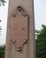Plaque on bridge