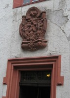 closeup relief work on cloister door