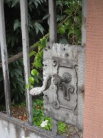 ornate silver doorknob