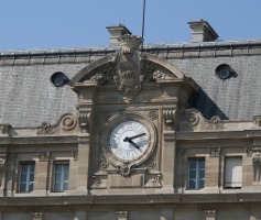 detail of stone carving on station