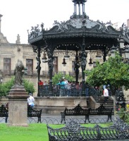bandshell with ornate ironwork