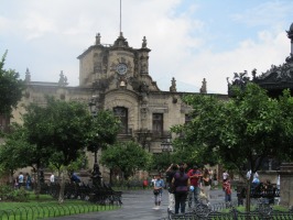 building with clock