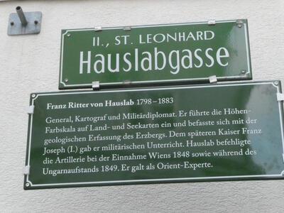 Hauslabgasse street sign
