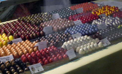 asoortment of colorful truffles