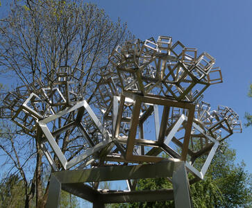 metal 3d fractal cubes