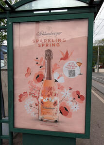Advertisement for Schlumberger sparkling wine