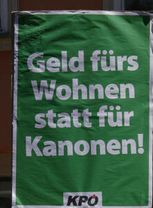 Geld fürs Wohnen statt für Kanonen!