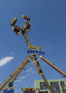 Ride with customers at almost 90 degrees totallly upside-down