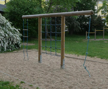 structure with netting for climbing