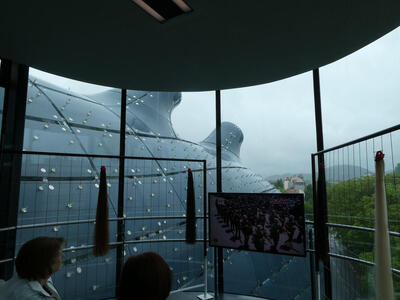 View of exterior of museum