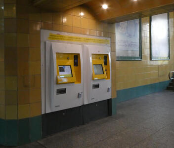 yellow ticket machines