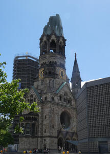 long view of ruined church
