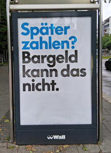 Später zahlen? Bargeld kann das nicht.