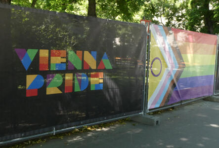 sign for vienna pride