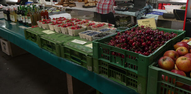 strawberries blueberries and cherries