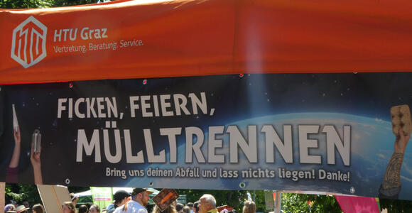 Fickern, Feiern, Mülltrennen / Bring uns deinen Abfall und lass nichts liegen! Danke!