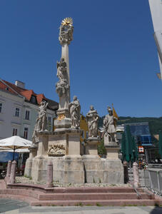 religious monument in hauptplatz leoben