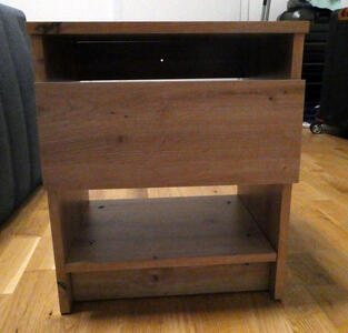 front view of nightstand