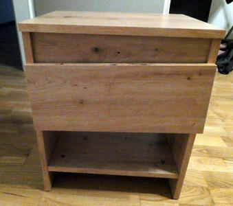 front view of nightstand