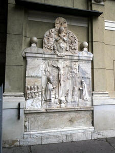 relief carving christ on cross