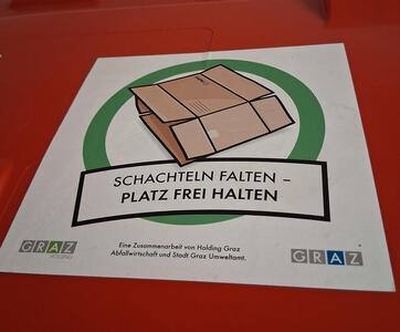 Schachteln falten - Platz frei halten