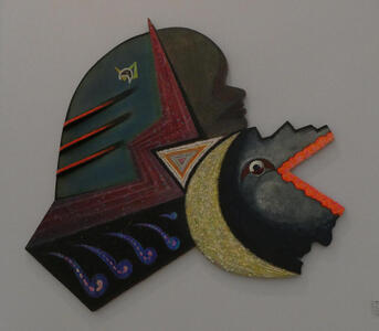 abstract fish-like sculpture