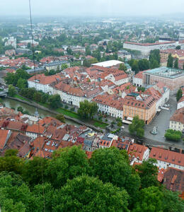 city view from top of castle