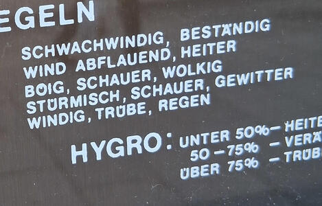 Vertical bar extending halfway down inside of letter O to represent an umlaut