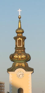 Semi onion-shaped dome on a church