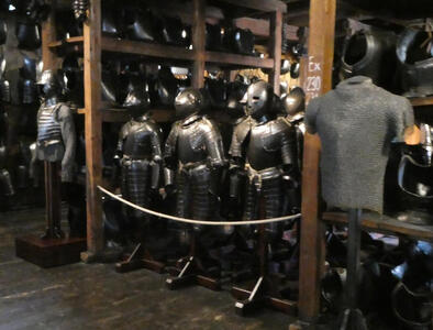 Three suits of armor, and two sets of chain mail