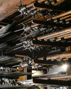 Rack of morningstars (maces with spiky heads)