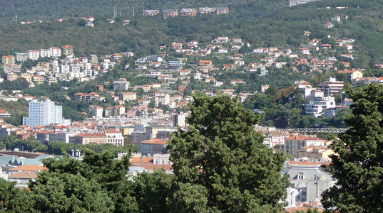 View of Trieste from San Giusto on top of a hill