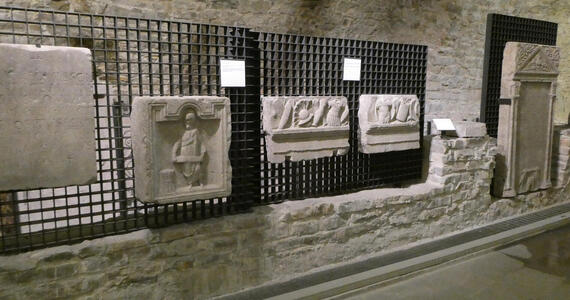 Array of wall carvings