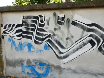 Abstract zebra striping, mostly horizontal