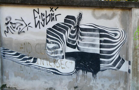 abstract shape zebra striping