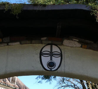 Arch with African(?) mask